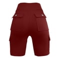 thumbnail image 7 of LAJPXKHY Yoga Shorts for Women Elastic High Waist Butt Lifting Hiking Cargo Shorts Workout Running Summer Short Leggings with Multi Pockets, 7 of 7