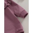 thumbnail image 6 of Bagilaanoe Newborn Baby Girl Oversized Romper Sweatshirt Long Sleeve Bodysuits Ruffled Pullover 3M 6M 9M 12M 18M Infant Casual Tee Tops, 6 of 8