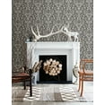 thumbnail image 2 of Chesapeake Kiwassa Antler Damask Brown, Prepasted Easy Walls Wallpaper 56.4 Sq. ft, 2 of 3