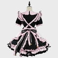 Anime Gothic Lolita JSK Dress Short Sleeve Kawaii Bow Maid Party