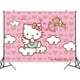 thumbnail image 1 of Fondo de gato rosa de dibujos animados, Decoración de cumpleaños personalizada, Fondo de fiesta de Hello, suministros de fiesta de cumpleaños para niños, Baby Shower, 1 of 4