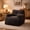 Dark Brown, variant on Peispie Floor Lounge Chair, Plush Accent Armchair with Padded Back and Armrests, Comfy Reading Chair for Living Room Bedroom Dorm, Cream White