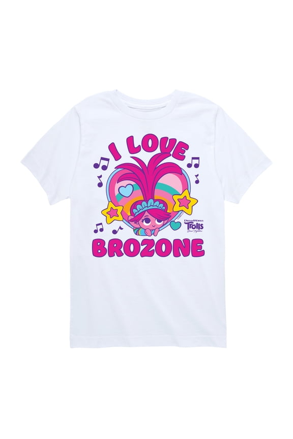 - Band Together - Poppy I Love Brozone - Toddler and Youth Short Sleeve Graphic T-Shirt
