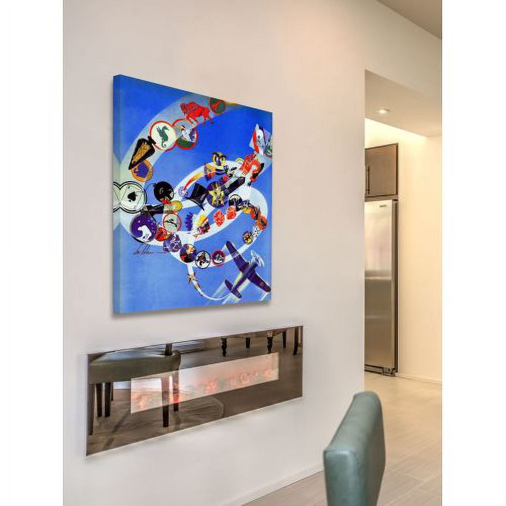 "Flying Around" Painting Print on Canvas