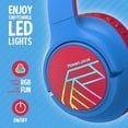 thumbnail image 3 of PowerLocus Auriculares inalámbricos para niños, auriculares Bluetooth para niños, luces LED sobre la oreja con volumen limitado de 74/85/94 dB, tiempo de reproducción de 45 horas, micrófono incorporad, 3 of 5