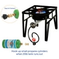 thumbnail image 4 of Flame King Propane Tank Adapter, 20lb to 1lb Converter, Hook Up Small Propane Cylinders when 20lb Ran Out, Solid Brass, 4 of 8