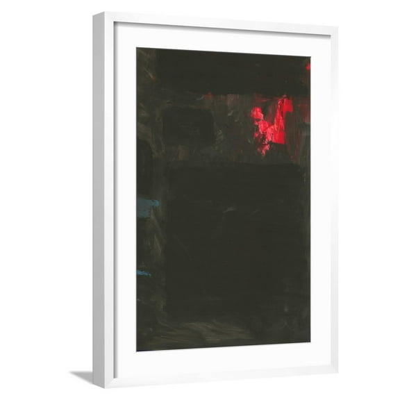 Art.com Homage to Rothko - Red and Blue on Black Art Print by SP, White Frame Wall Art, 21" x 29"