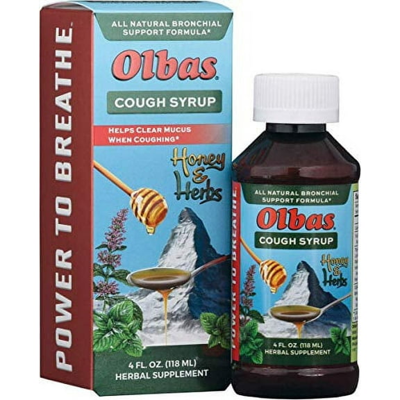 Olbas Natural Cough Syrup, Herbal Extracts & Pure Wildflower Honey, 4oz