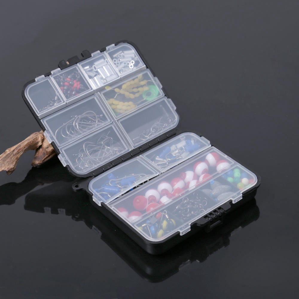 Suodoka 239‑Piece All‑In‑One Fishing Tackle Kit – Hooks, Swivels, Sinker Weights, Float Bobbers, 3‑Way Swivels & More in a Portable, Transparent Compartment Box