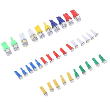 Car Truck Multicolored 40Pcs T5+T10 board Instrument Panel LED Light