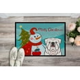 thumbnail image 2 of Caroline's Treasures BB1840JMAT Snowman with White English Bulldog  Door Mat, Indoor Rug or Outdoor Welcome Mat 24x36, 2 of 4