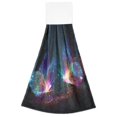 thumbnail image 2 of 2PCS Velcro Hangable Hand Towels Quick-Drying Hanging Kitchen Towels for Kitchen & Bathroom Neon Butterfly, 2 of 7