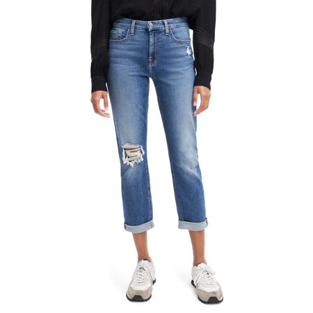 7 For All Mankind Women's Slim Boyfriend Jeans Blue Size 0