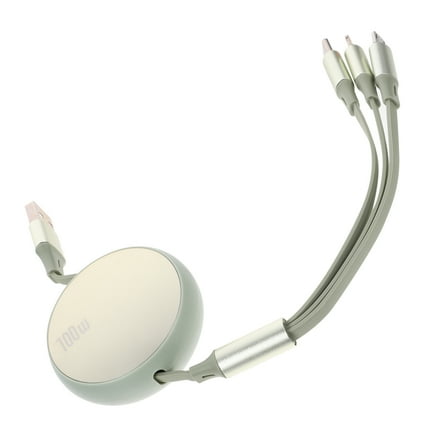 unbranded  Fast Cable USB Portable Retractable Data Line Green Charging