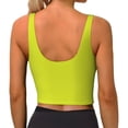 thumbnail image 4 of Goofa Yellow Printed Sports Bras for Women, High Impact Running Bra Workout Crop Tank Tops Longline Sports Bra Push up-X-Large, 4 of 9