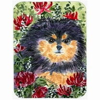 Caroline's Treasures Pomeranian Glass Cutting Board Large
