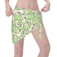 thumbnail image 3 of Disketp Cute Frog Women Swimsuit Cover Up Short Chiffon Summer Beach Sarong Bikini Wrap Skirt Bathing Suit, 3 of 7