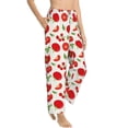 thumbnail image 3 of Kdxio Women's Comfy Stretch Fresh Red TomatoPrint Drawstring Pajama Pants-Small, 3 of 9