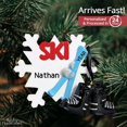 thumbnail image 2 of Winter Sport Personalized Christmas Ornaments 2023 - Fast & Free 24h Customization – Ski Shoes Snowflake Christmas Decorations with Name - Comes Gift-Wrapped, 2 of 5