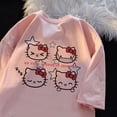 thumbnail image 4 of Sanrios Kawaii Anime Hello Kitty Pochacco-Camiseta de manga corta de algodón con dibujos animados para Niños, Top suelto para regalo de cumpleaños, 4 of 4