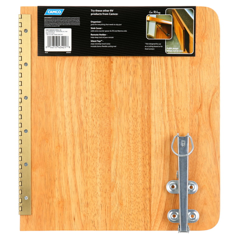  Camco 43421 Oak Accents Countertop Extension,Brown color,Size:  12 of Counter Space : Automotive