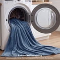thumbnail image 6 of U by Bedsure Fleece Blanket Queen Blanket Mineral Blue - Soft Lightweight Plush Fuzzy Cozy,90x90 inches, 6 of 10