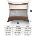 thumbnail image 6 of Burnt Orange Pillow Covers 16x16 Set of 2 Light Grey Gray White Modern Abstract Art Striped Throw Pillows Farmhouse Outdoor Decorative Pillowcase Cotton Square CushionCover for HomeCouchBed, 6 of 6