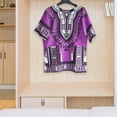 thumbnail image 3 of Camiseta Dashiki africana para hombres y mujeres, manga corta, ropa tribal cómoda de verano, cuello en V, ropa clásica con estampado Floral Tal única Sunnimix Camisa Africana Dashiki, 3 of 7
