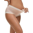 thumbnail image 4 of INSPIRE CHIC Women's Maternity Full Coverage Briefs Plus Size High Waisted Elasticity Invisible Panties 3XL Light Pink, 4 of 4