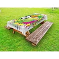 thumbnail image 1 of Sports Outdoor Tablecloth, Collection of Sports Balls on Watercolors Splash Vibrant Art Graphic Kids Playroom, Decorative Washable Fabric Picnic Table Cloth, 58 X 84 Inches,Multicolor, by Ambesonne, 1 of 2