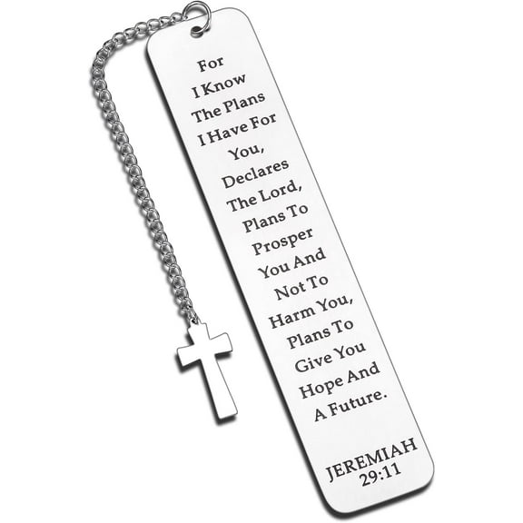 Bible Verses Bookmark Gifts for Women, Jeremiah 29 11, Christian Religious Easter Basket Stuffers for Teens Boys Girls, Book Lover Gifts, Inspirational Catholic Gifts Baptism First Communion Gifts