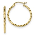 thumbnail image 1 of 10k Yellow Gold Twist Hoop Earrings Round, 1 of 6