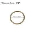 thumbnail image 2 of Metal O Rings, 20 Pack 35mm(1.38") ID 3mm Thick Welded O-Ringe, Bronze Tone, 2 of 6