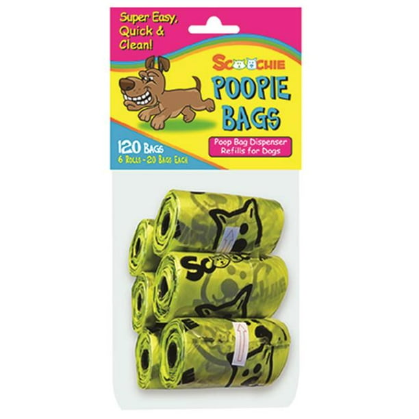 Schoochie Pet Poop Dog Waste Poop Bags 6 Pack