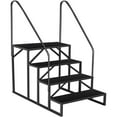 thumbnail image 1 of Kojooin RV Steps, RV Stairs with Handrail & Anti-Slip Panel, 660lb Capacity Hot Tub Steps, Portable Trailer Ladder for Mobile Home, Outdoor, Camping, Travel, Porch, SPA, Pool, 1 of 6
