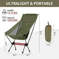 thumbnail image 2 of Nature Hike YL09 Ultralight Foldable Camping Chair | Compact, Durable, and Lightweight with Anti-Sink Design, 2 of 7