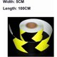 thumbnail image 2 of Qrity 1 Piece Reflective Warning Tape 33ft x 2" (10M x 5CM) Marked Arrow Warning Tape Safety Tape for Cars Trailer Trucks Road, 2 of 5