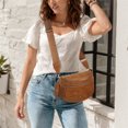 thumbnail image 7 of HUISZJ Faux Suede Chest Bag, Brown Crossbody Sling Bag with Removable Wallet, Trendy Fanny Pack for Women Work Travel, 7 of 7