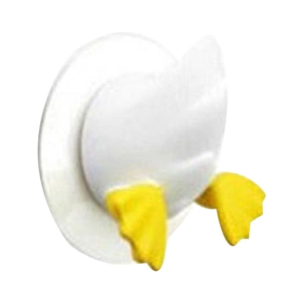 sweethay Gancho con ventosa en forma de cola de Animal de dibujos animados, gancho de pared para baño y cocina, ganchos para colgar toallas con Almacenamiento y organización del hogar blanco