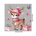 thumbnail image 3 of PEIBang Pink Christmas Window Stickers,Static Window Clings for Glass Window,Christmas Reindeer Window Decal for Shop Office Home Decor,Party Supplies, 3 of 7
