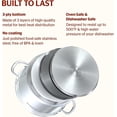 thumbnail image 3 of Sunhouse 7 QT Stock Pot with Lid, Stainless Steel Cooking Pot with Impact-Bonded Base, Induction Compatible, Oven Safe, 3 of 8