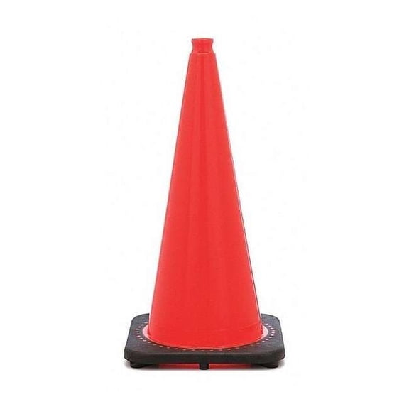 JBC Revolution RS RS70032C Wide Body Traffic Safety Cone, 28 in H, PVC, PVC, Fluorescent Orange