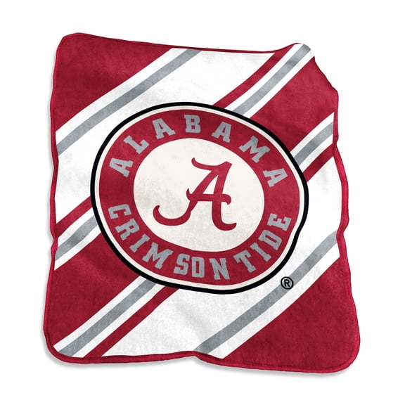 Logo Brands Alabama Crimson Tide 50" x 60" Raschel Stripe Throw Blanket