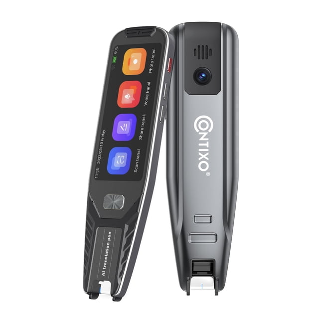 Contixo P1 Dispositivo de lápiz traductor de viaje con escaneo inteligente con pantalla táctil de 3.5" Traduce hasta 134 idiomas Voz en línea, fotografía OCR Cámara de 5MP y funciones de grabación