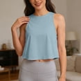 thumbnail image 5 of WAYUTE Women's Tank Tops Lightweight Loose Fit Yoga Cover Up Sleeveless Breathable Tank Top for Workout Sports Casual Wear, 5 of 7