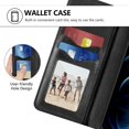 thumbnail image 5 of Compatible con funda tipo cartera para iPhone 12, funda de piel con ranuras para tarjetas de crédito, función atril, funda protectora con cierre magnético para iPhone 12/12 Pro 6.1, 5 of 5