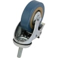thumbnail image 2 of 4 Pack, Locking 3" Threaded Stem Mount Swivel Caster Rotation Non-Marking Polyurethane Caster Wheel and Brake for Trolleys, Furniture, Workbench, 2 of 5