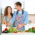thumbnail image 6 of Cartoon Doodles and Playful Symbols 5 Pcs Kitchen Set Heat Resistant Oven Mitts and Non-Slip Pot Holders with Adjustable Cooking Apron, 6 of 6
