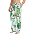 thumbnail image 2 of Disketp Cactus Plants1 Men'S Pajama Pants - Ultra Soft Fleece Sleep And Lounge Pants (Size: S-Xxl), 2 of 9