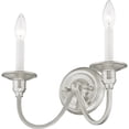 thumbnail image 5 of 13 inch 2 Light Brushed Nickel Wall Sconce with Steel base material, 5 of 7
